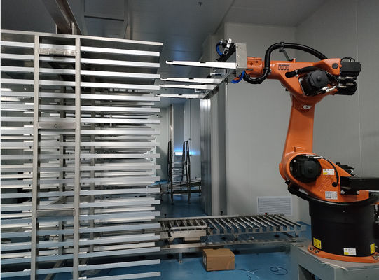KUKA KR60-3 Palletizing Robot Cell Factory Robotics Robot Industri Enam Poros
